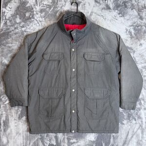 Vintage Woolrich Barn Chore Long Sleeve Faded Black Red Lined Size XXL